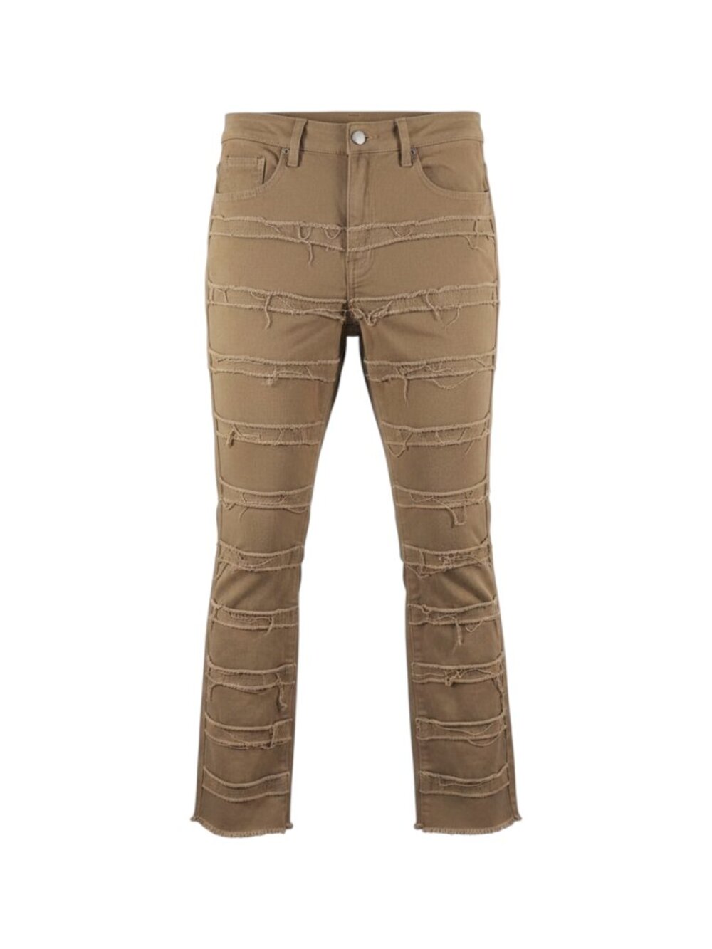 Shein Women's Distressed Khaki Skinny Jeans S